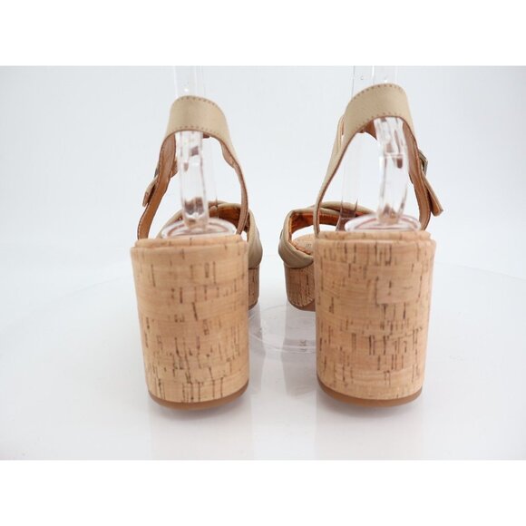 Kork-Ease Korks Calda Sandals Women's 11 Tan Beige Platform Chunky Slingback Y2K - Picture 5 of 13